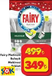 FAİRY PLATİNUM BULAŞIK MAKİNESİ TABLETİ • 65’Lİ